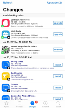 Cydia-changes tab
