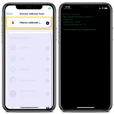 Palera1n Jailbreak tool (Virtual Terminal) for iOS 17.2