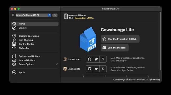 Cowabunga Lite tool