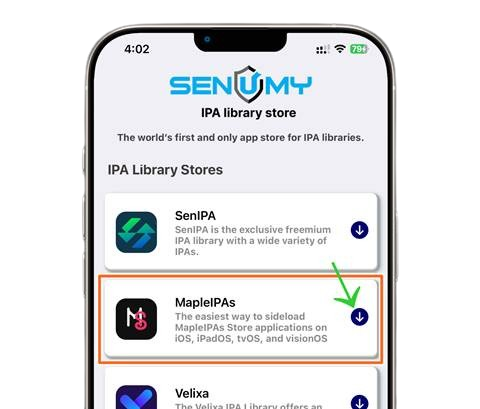 mapleIPAs Senumy app store