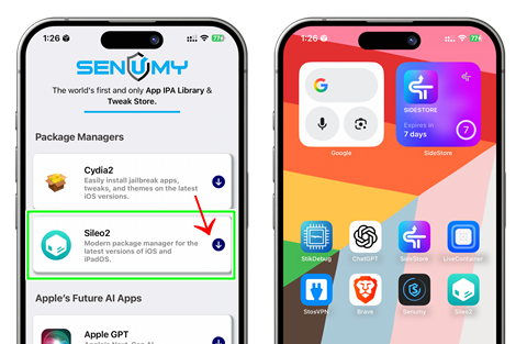 Senumy Store install Sileo 2