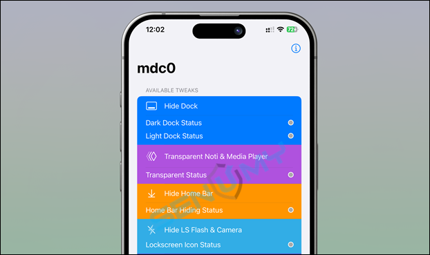 mdc0 Tweak App