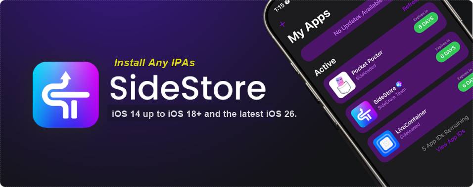SideStore – Sideload IPA Apps on iOS 14 to iOS 18+ & iOS 26 Beta