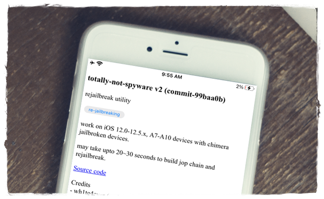 Totally-Not-Spyware v2: Safari-Based Chimera Re-Jailbreak for iOS 12–12.5.7