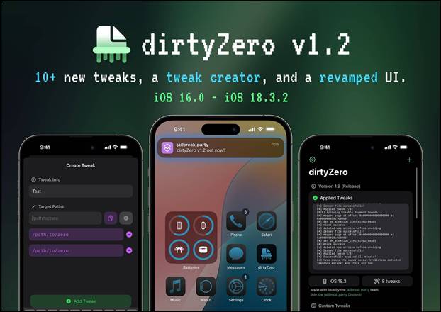 dirtyZero – Hide Dock, Home Bar & More (No Jailbreak)