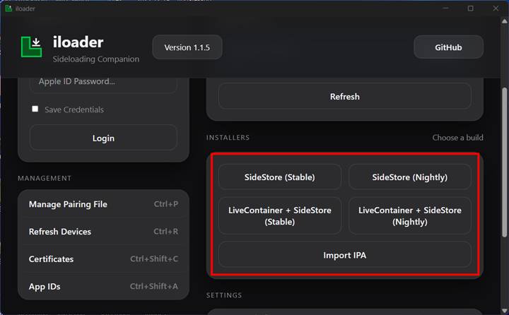 iLoader IPA Installer tool