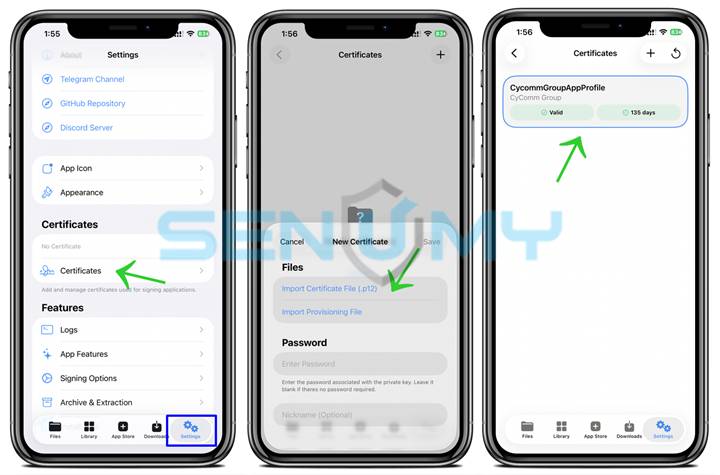 Import a Certificate in KSign